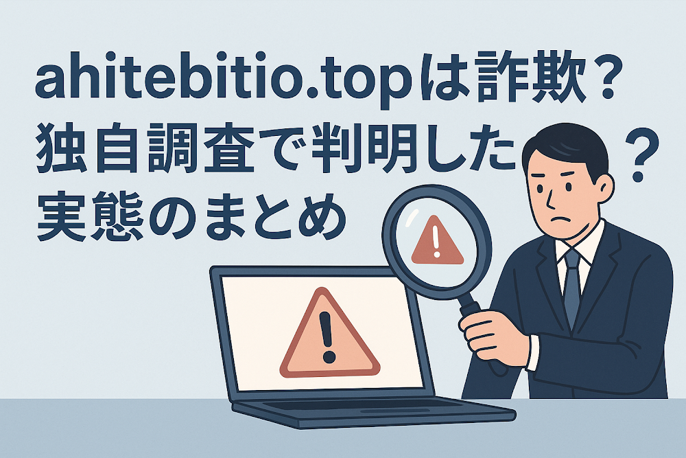 ahitebitio.topは詐欺?独自調査で判明した実態のまとめ