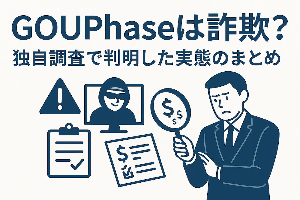GOUPhaseは詐欺?独自調査で判明した実態のまとめ