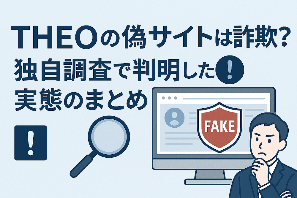 THEOの偽サイトは詐欺?独自調査で判明した実態のまとめ