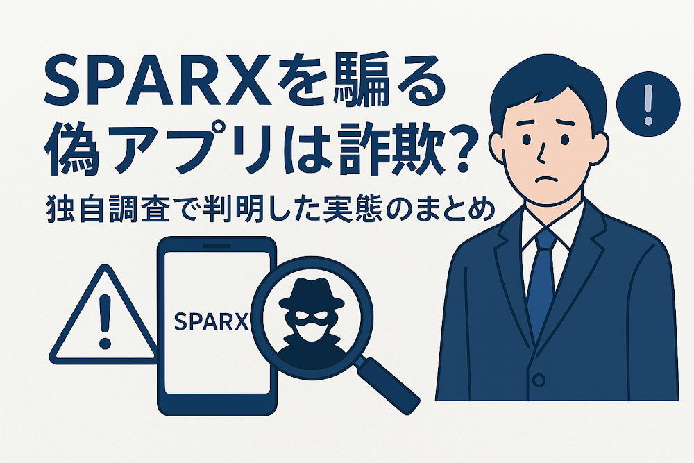 SPARXを騙る偽アプリは詐欺?独自調査で判明した実態のまとめ