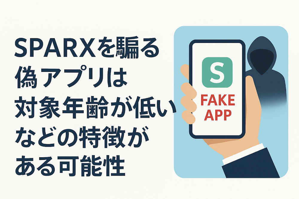 SPARXを騙る偽アプリは対象年齢が低いなどの特徴がある可能性