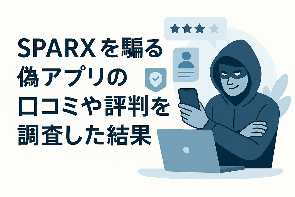 SPARXを騙る偽アプリの口コミや評判を調査した結果