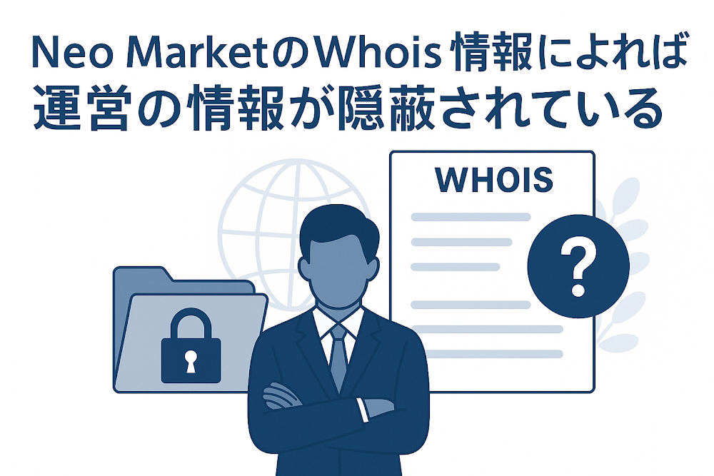Neo Market(ネオマーケット)のWhois情報によれば運営の情報が隠蔽されている