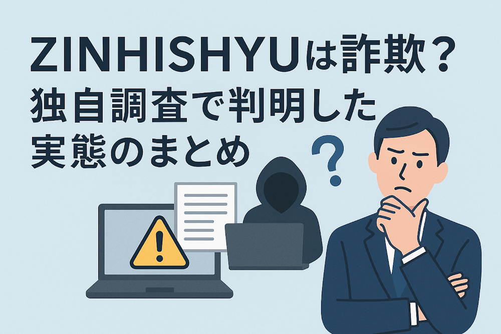 ZINHISHYUは詐欺?独自調査で判明した実態のまとめ