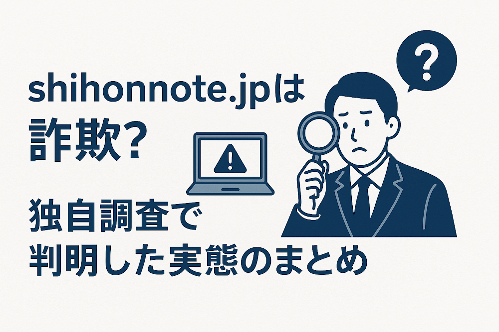 shihonnote.jpは詐欺?独自調査で判明した実態のまとめ