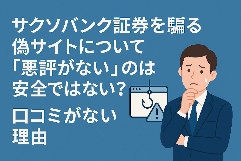 サクソバンク証券を騙る偽サイトについて「悪評がない」のは安全ではない?口コミがない理由