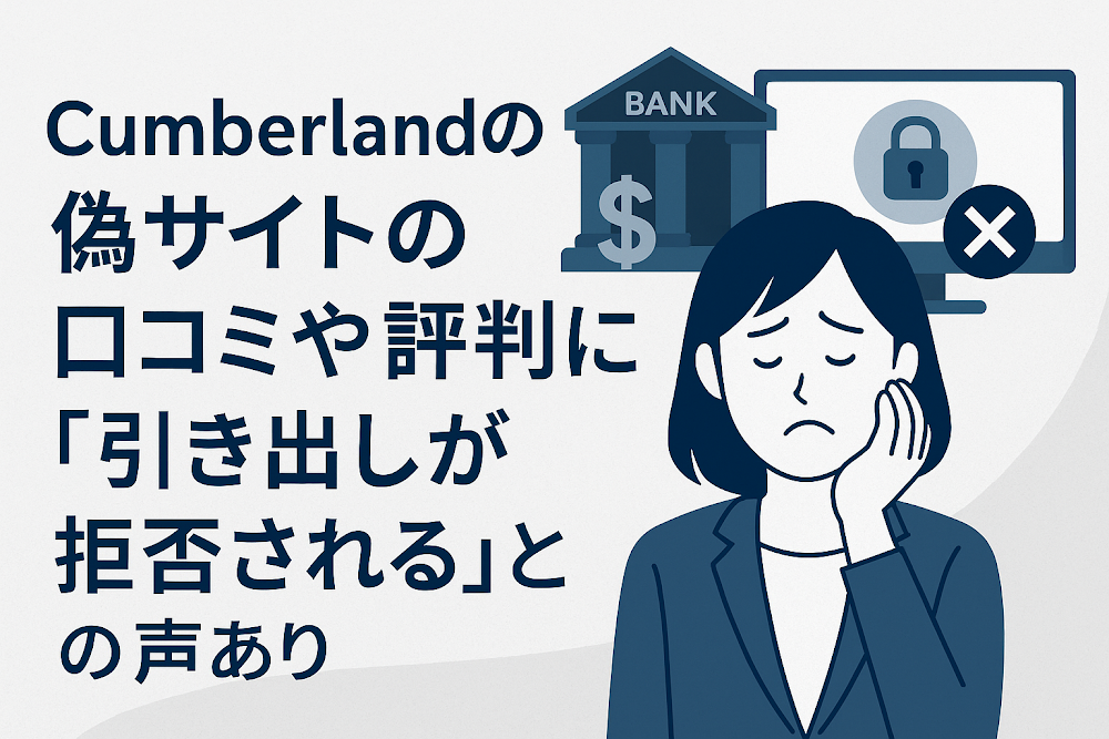 Cumberlandの偽サイトの口コミや評判には「引き出しが拒否される」との声あり