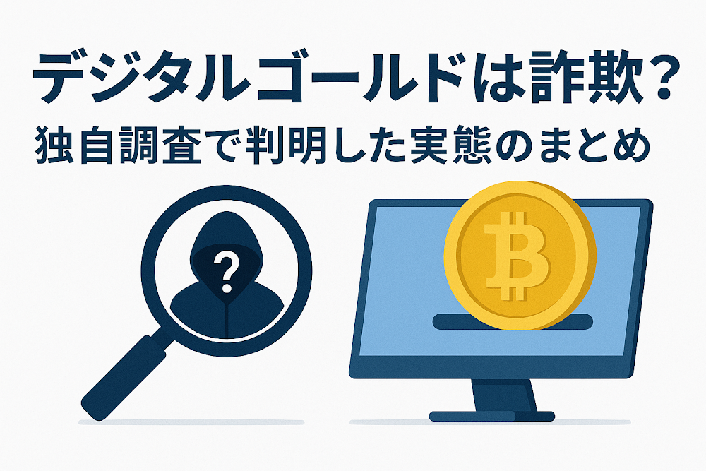 Digital Gold(デジタルゴールド)は詐欺?独自調査で判明した実態のまとめ