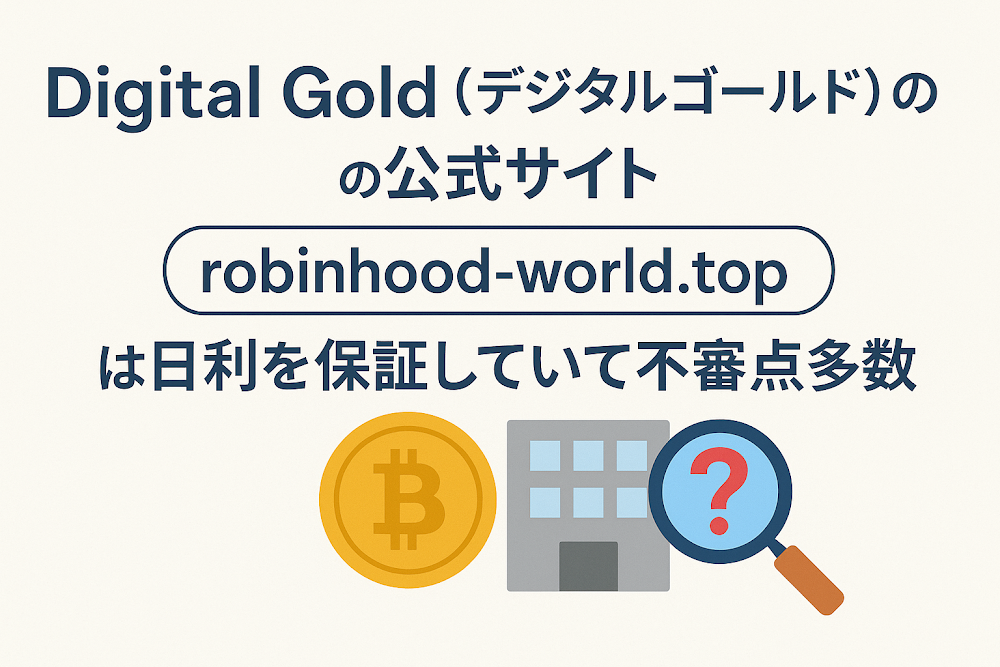 Digital Gold(デジタルゴールド)の公式サイト「robinhood-world.top」は日利を保証していて不審点多数