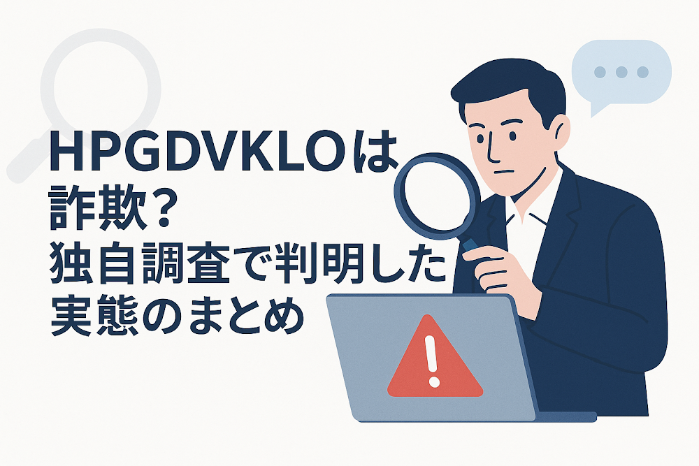 HPGDVKLOは詐欺?独自調査で判明した実態のまとめ
