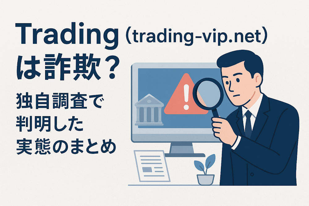 Trading(trading-vip.net)は詐欺?独自調査で判明した実態のまとめ