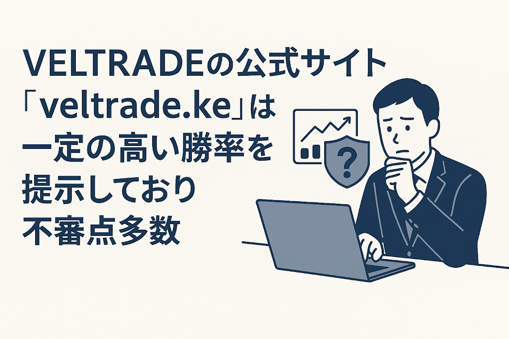 VELTRADEの公式サイト「veltrade.ke」は一定の高い勝率を提示しており不審点多数
