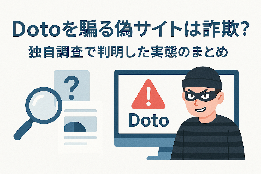 Dotoを騙る偽サイトは詐欺?独自調査で判明した実態のまとめ