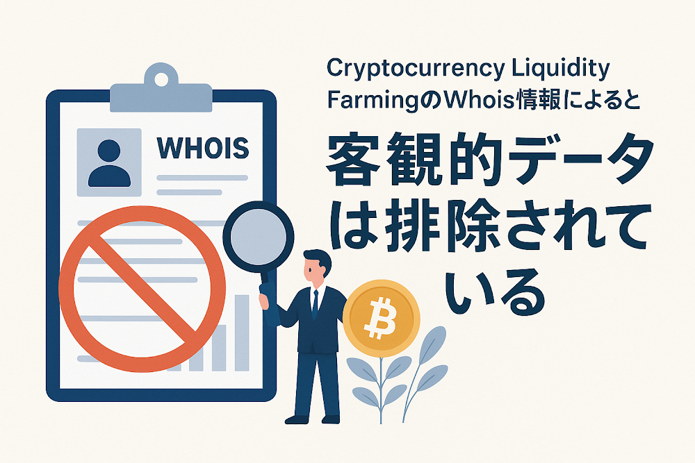 Cryptocurrency Liquidity Farming(juseaf.com)のWhois情報によると客観的データは排除されている