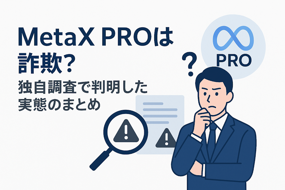 MetaX PROは詐欺?独自調査で判明した実態のまとめ