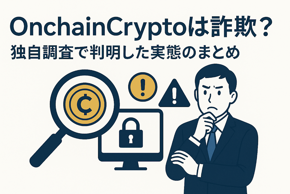 OnchainCrypto(oncryptochain.com)は詐欺?独自調査で判明した実態のまとめ