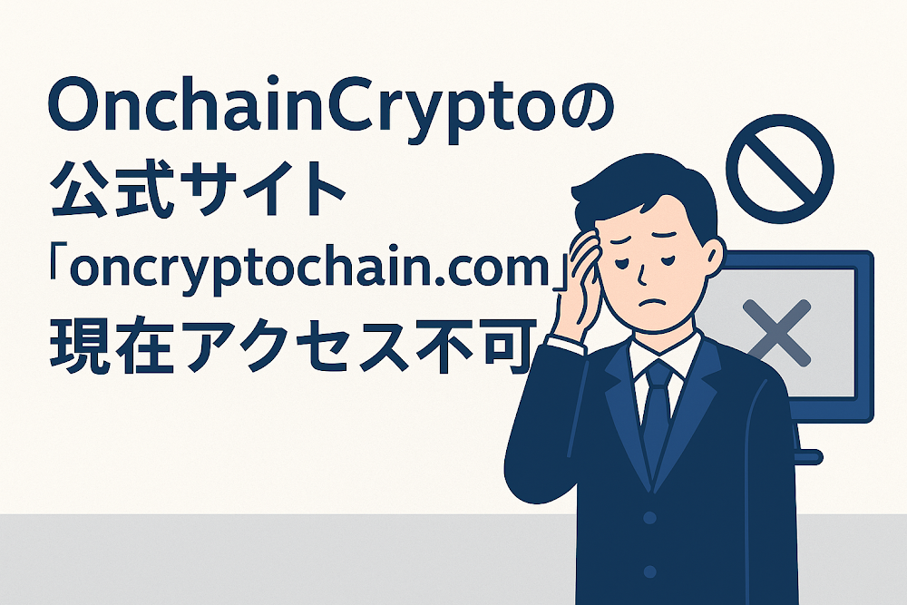 OnchainCryptoの公式サイト「oncryptochain.com」は現在アクセス不可