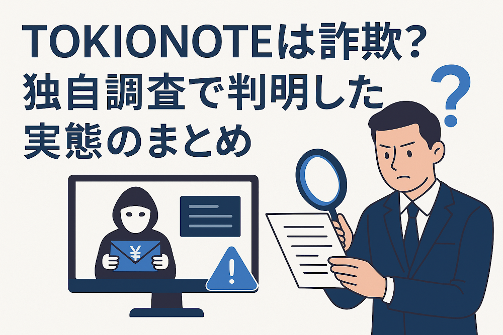 TOKIONOTEは詐欺?独自調査で判明した実態のまとめ