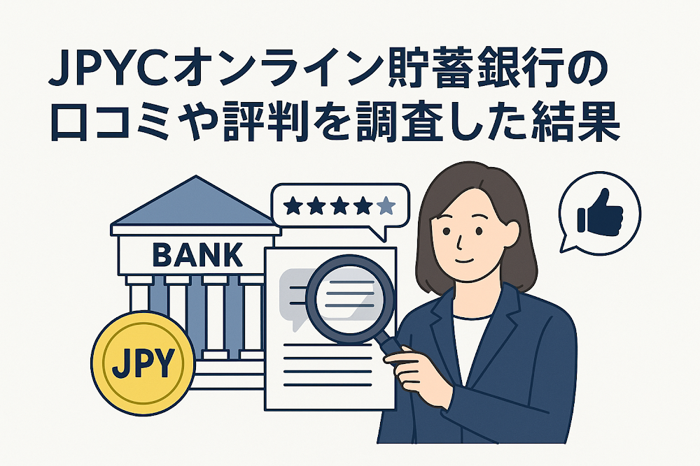 JPYCオンライン貯蓄銀行(jcsaving.com)の口コミや評判を調査した結果
