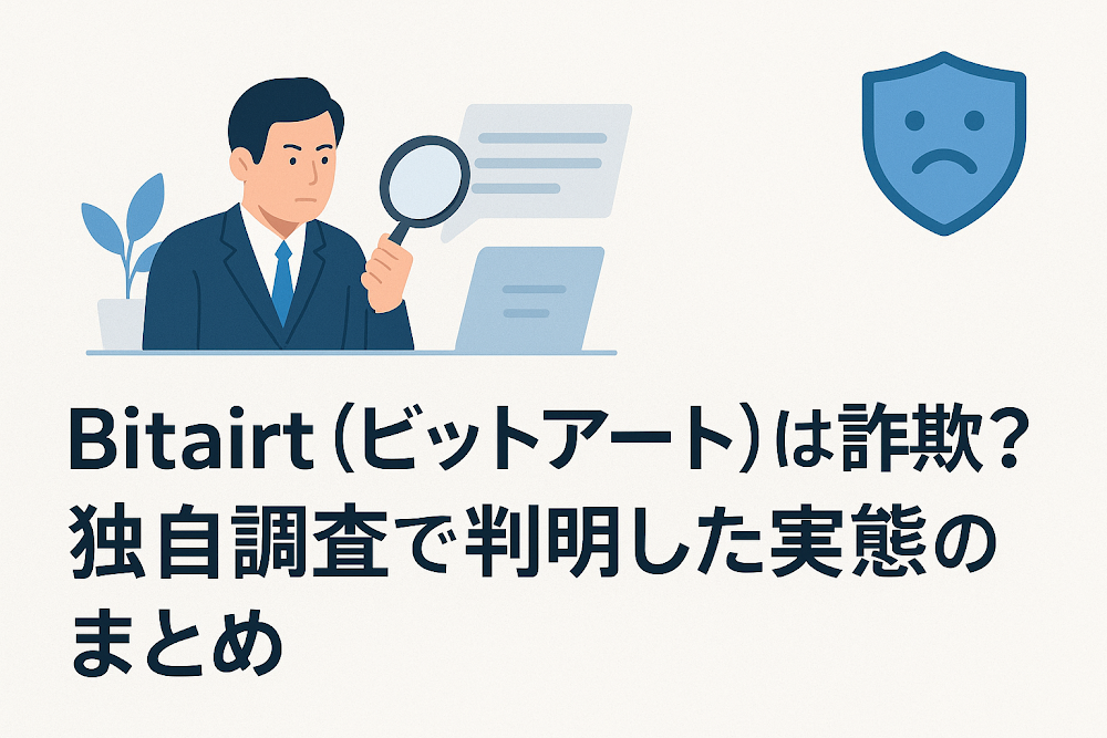 Bitairt（ビットアート）は詐欺？独自調査で判明した実態のまとめ