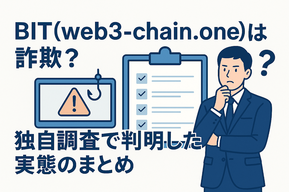 BIT(web3-chain.one)は詐欺?独自調査で判明した実態のまとめ