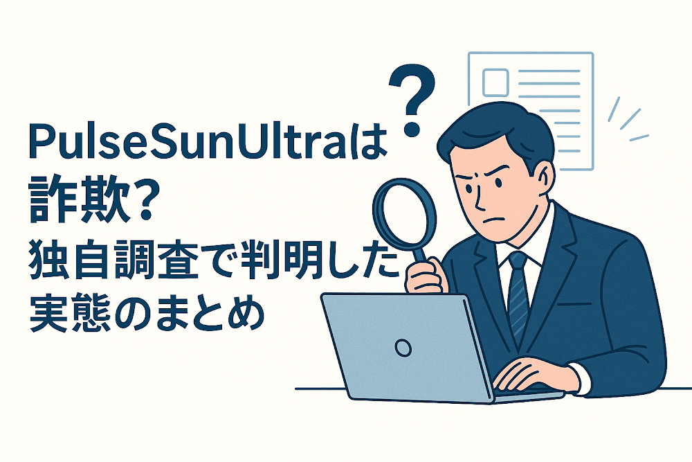 PulseSunUltraは詐欺？独自調査で判明した実態のまとめ