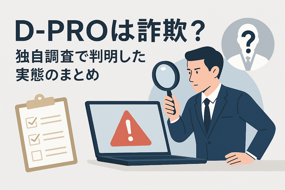 D-PROは詐欺?独自調査で判明した実態のまとめ
