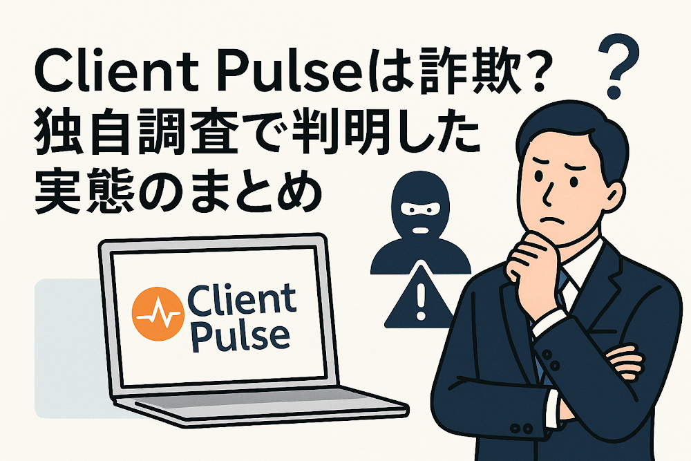 Client Pulseは詐欺?独自調査で判明した実態のまとめ