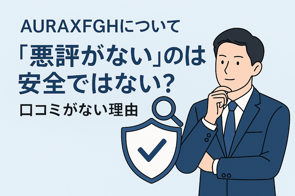 AURAXFGHについて「悪評がない」のは安全ではない?口コミがない理由