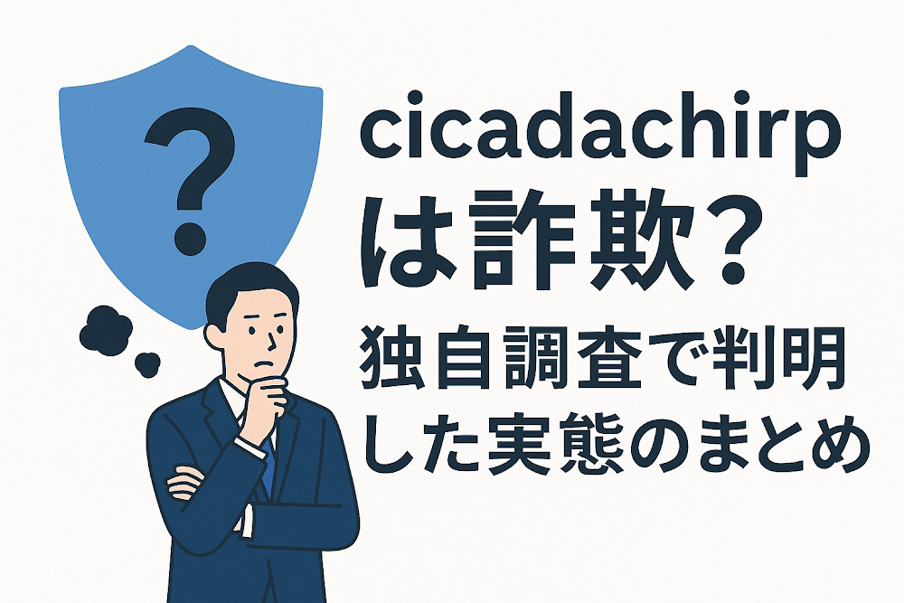 cicadachirpは詐欺?独自調査で判明した実態のまとめ