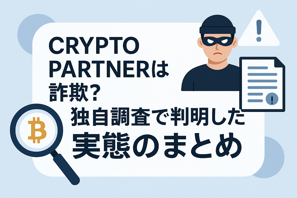 CRYPTO PARTNERは詐欺?独自調査で判明した実態のまとめ