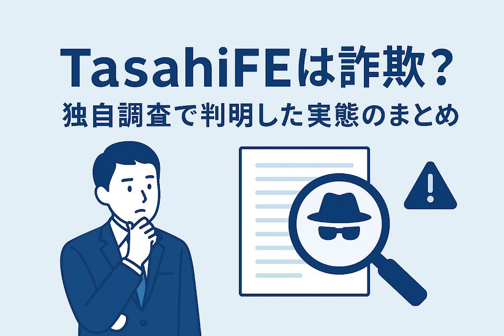 TasahiFEは詐欺?独自調査で判明した実態のまとめ