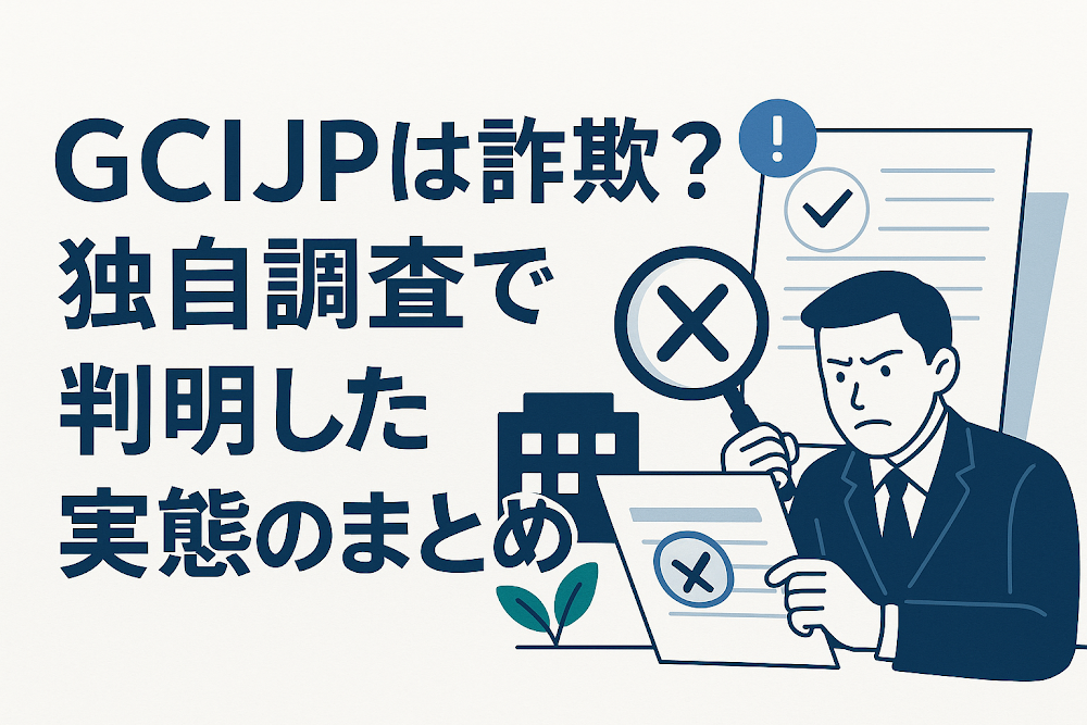 GCIJPは詐欺?独自調査で判明した実態のまとめ