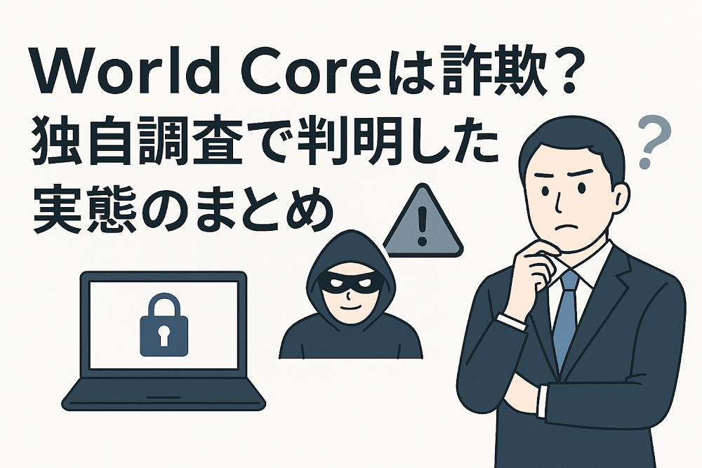World Coreは詐欺?独自調査で判明した実態のまとめ