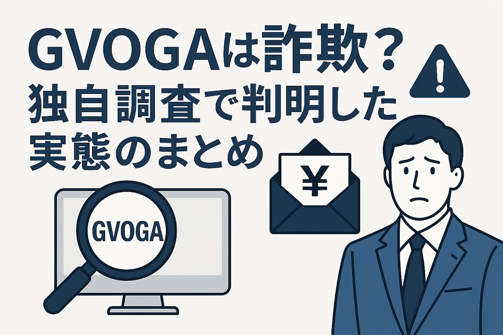 GVOGAは詐欺?独自調査で判明した実態のまとめ
