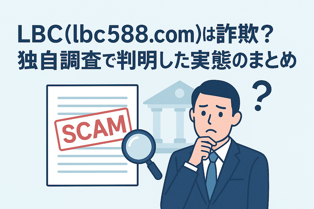LBC(lbc588.com)は詐欺?独自調査で判明した実態のまとめ