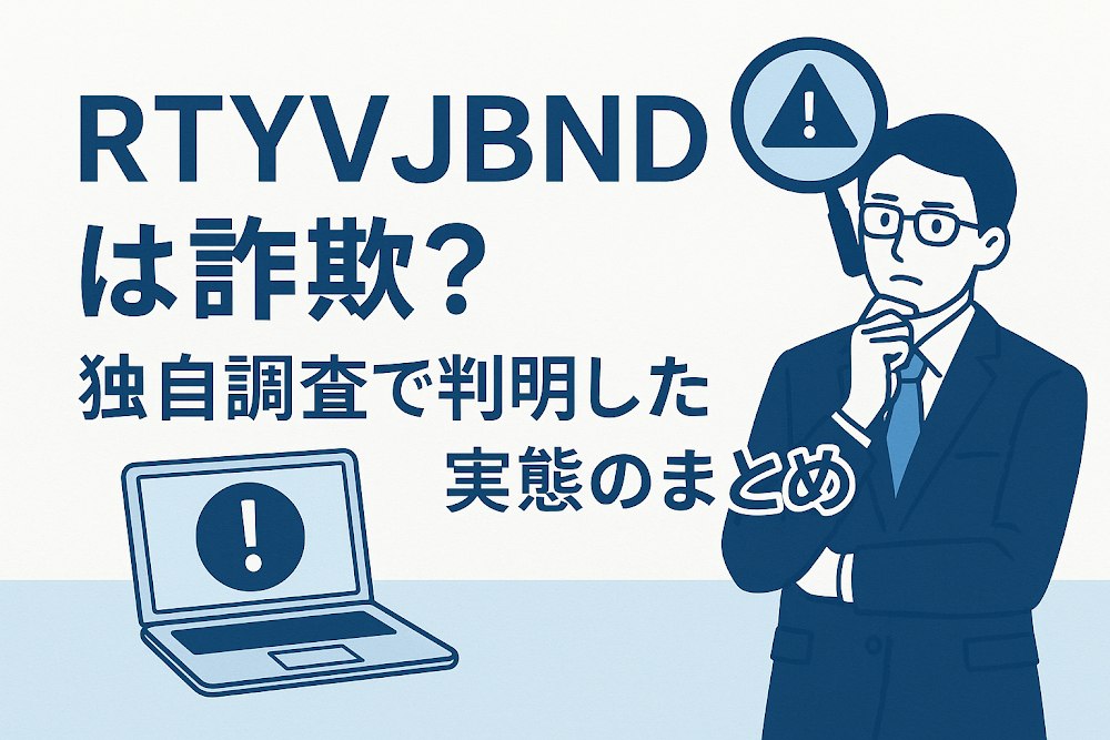 RTYVJBNDは詐欺?独自調査で判明した実態のまとめ