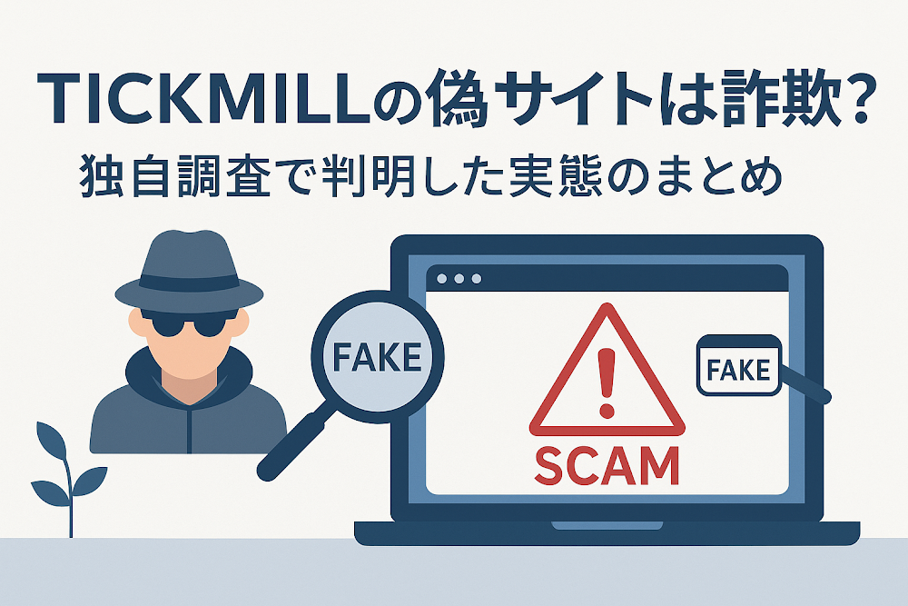 TICKMILLの偽サイトは詐欺？独自調査で判明した実態のまとめ