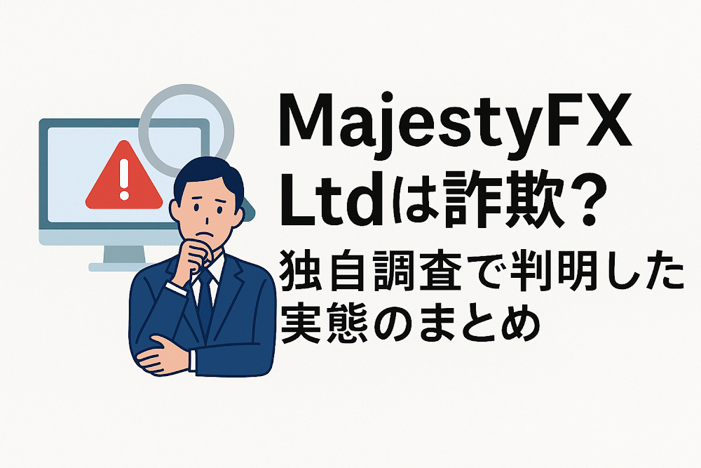 MajestyFX Ltdは詐欺?独自調査で判明した実態のまとめ