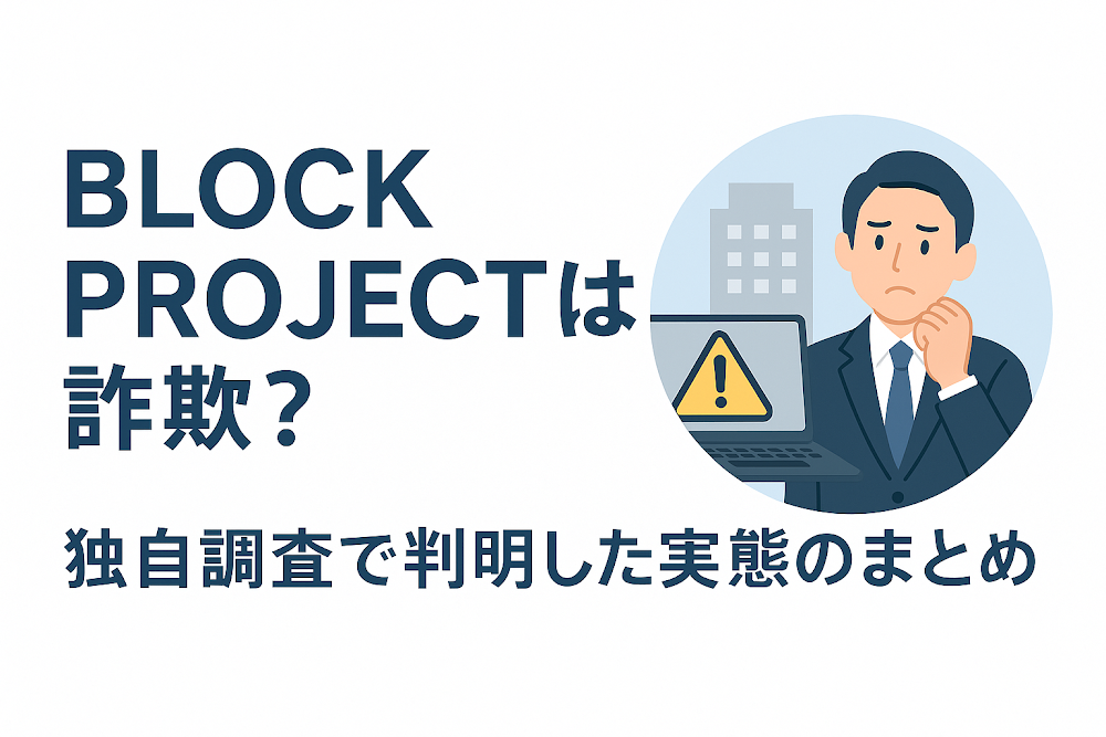 BLOCK PROJECTは詐欺?独自調査で判明した実態のまとめ