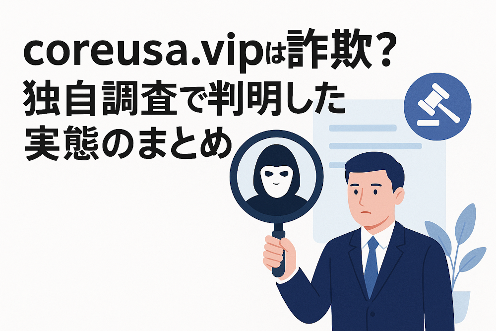 coreusa.vipは詐欺?独自調査で判明した実態のまとめ