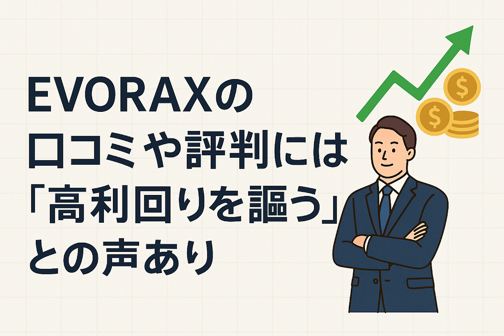 EVORAXの口コミや評判には「高利回りを謳う」との声あり