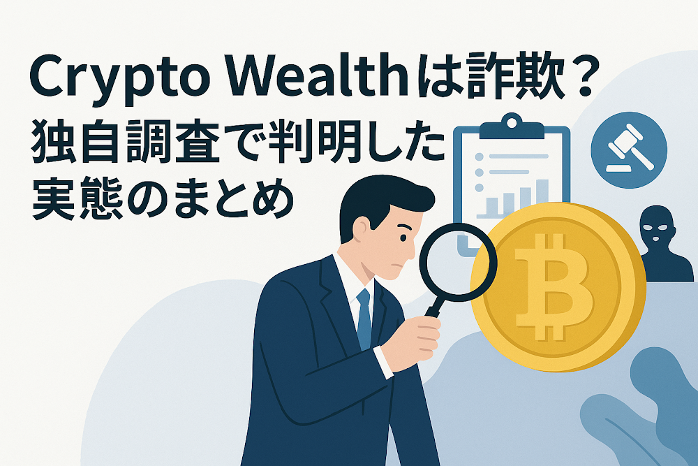 Crypto Wealthは詐欺?独自調査で判明した実態のまとめ