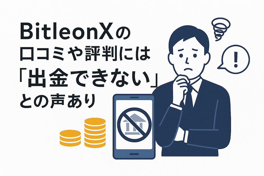 BitleonXの口コミや評判には「出金できない」との声あり