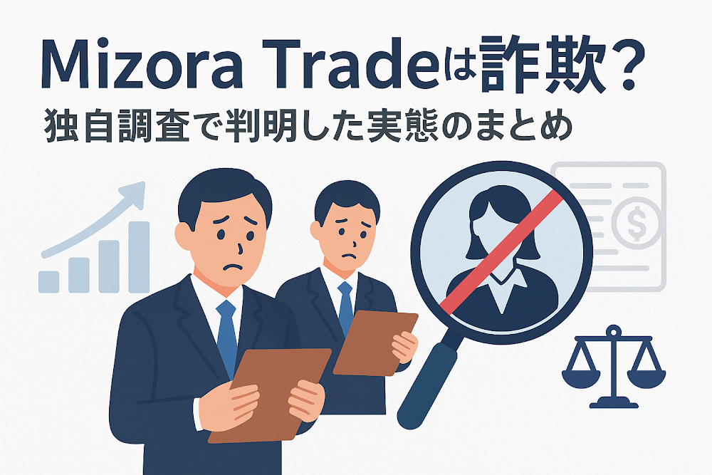 Mizora Tradeは詐欺？独自調査で判明した実態のまとめ
