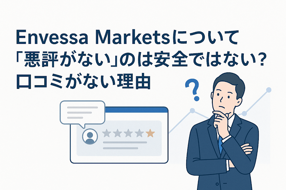 Envessa Marketsについて「悪評がない」のは安全ではない？口コミがない理由