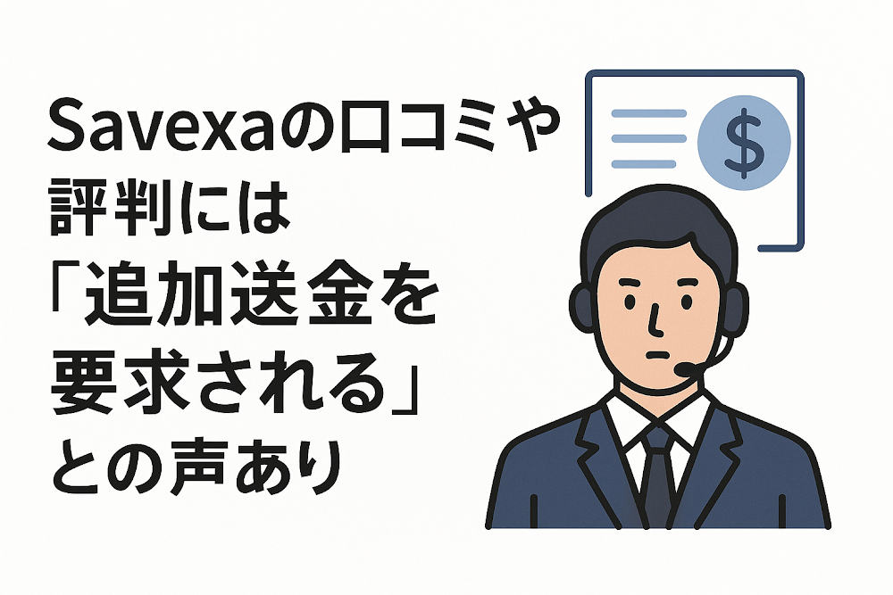 Savexaの口コミや評判には「追加送金を要求される」との声あり