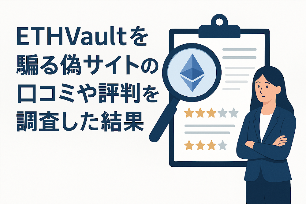 ETHVaultを騙る偽サイトの口コミや評判を調査した結果