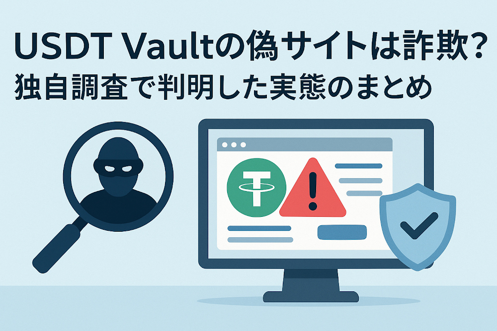 USDT Vaultの偽サイトは詐欺?独自調査で判明した実態のまとめ