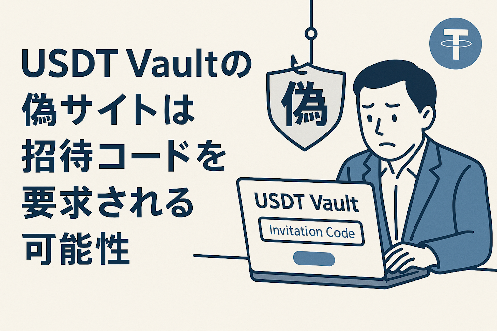 USDT Vaultの偽サイトは招待コードを要求される可能性